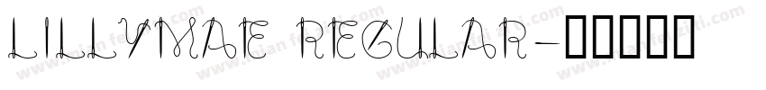 LillyMae Regular字体转换